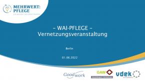 Projekt "WAI-Pflege" vernetzt die Pflegebetriebe